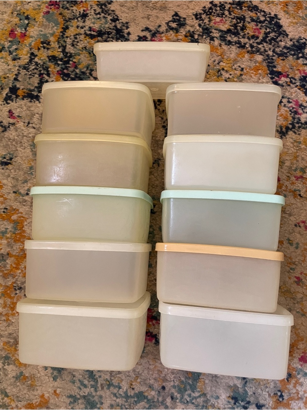 Lot of 11 Vintage Tupperware Sandwich Containers with Lids